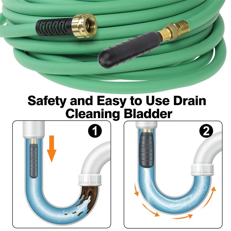 Drain Bladder Fits 1" To 2", 1.5" To 3", 4" To 6" Pipes Rubber Cleaning Bladder, Used For Sewer, Water Pipe Dredging Cleaning