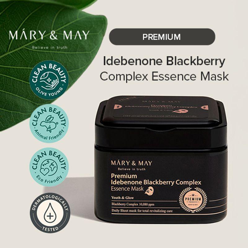[Mary&May] Premium Idebenon Blackberry Complex Ampoule Mask (20ea)