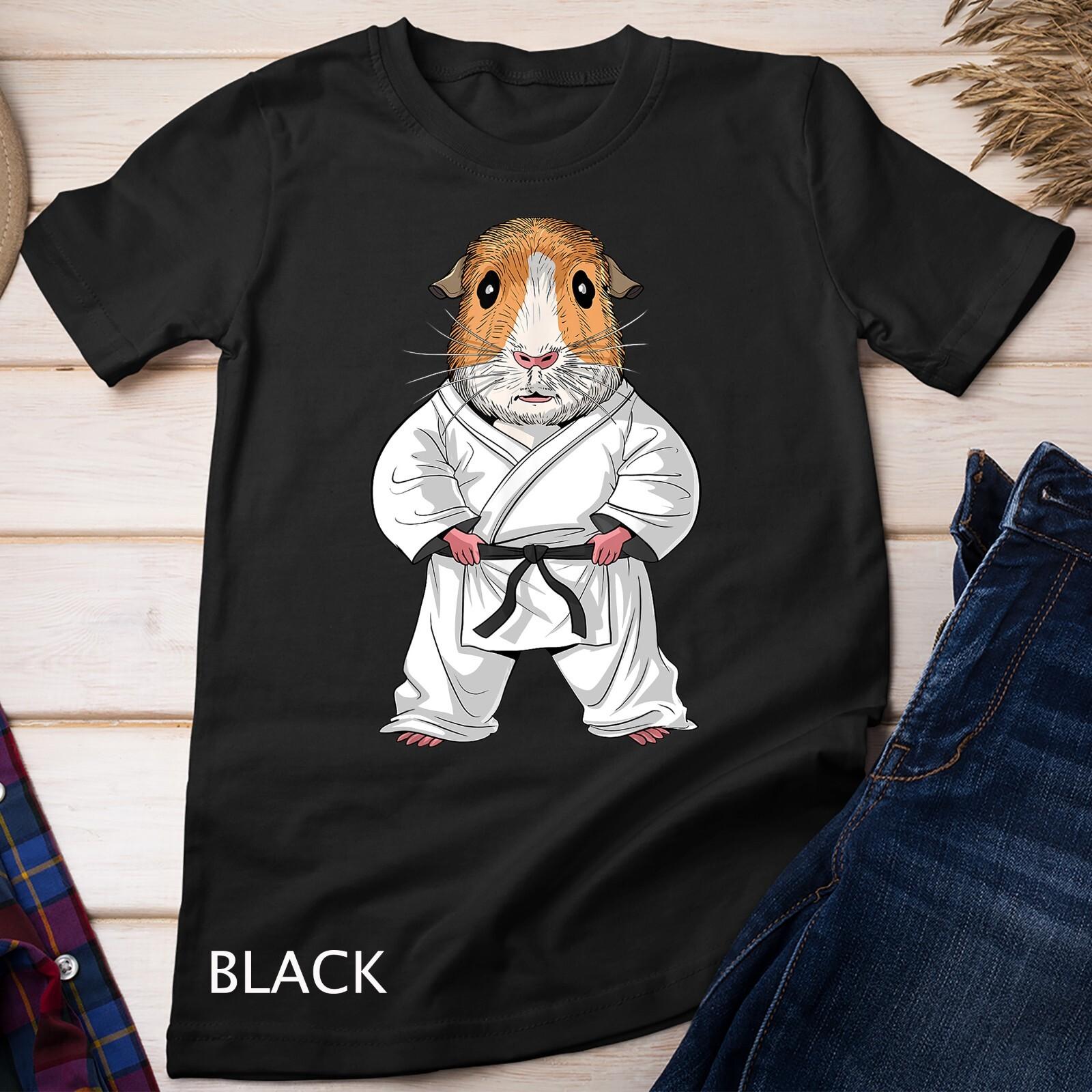 Guinea Pig Karate Ninja Jiu-Jitsu Taekwondo Martial Arts Unisex T-Shirt Mens Womens Tees Top 4XL
