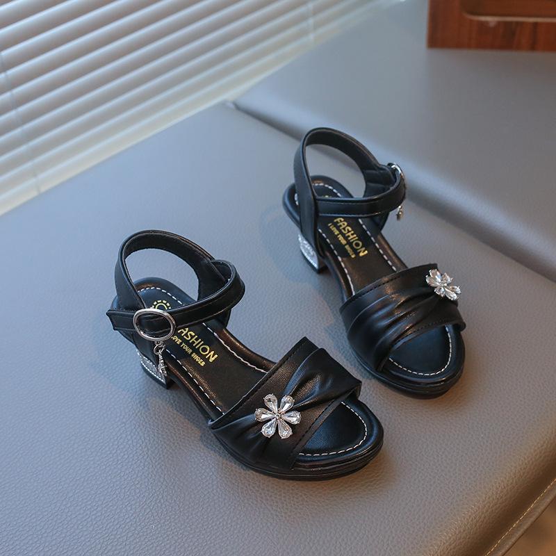 Kinder Sommer Strass Sandalen - Weiche Sohle, Rutschfest, Trendige High Heels für Mädchen