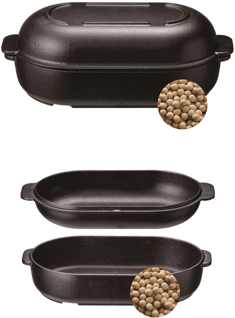 Ishigaki Industries Ishigaki DL Cast Iron Sweet Potato Baking Pot with Ceramic Balls 4495