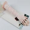 Fashion for Butterfly Decor Gloves Elastic Bridal Etiquette Long Sleeve Gloves See Through Black White Color Fishnet Glo