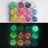 Luminous Iridescent Nail Art Glitter Set - 12 Gradient Colors