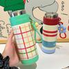 Cartoon Coffee Mug Steel Dopamine Thermos Cup Rope Cup Mug with Bear Stew Jar Jar Set for A Handy Birthday Gift Durable