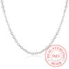 40-60cm Women's Neck Chain 925 Silver Flat ROLO Chain Clavicle Necklace Charm 2MM Wide Silver Necklace Bijoux Femme