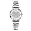 Gold Quartz Watch, Simple Watch With Fashion Temperament, Classic Dial Alloy Steel Belt Women'S Watch