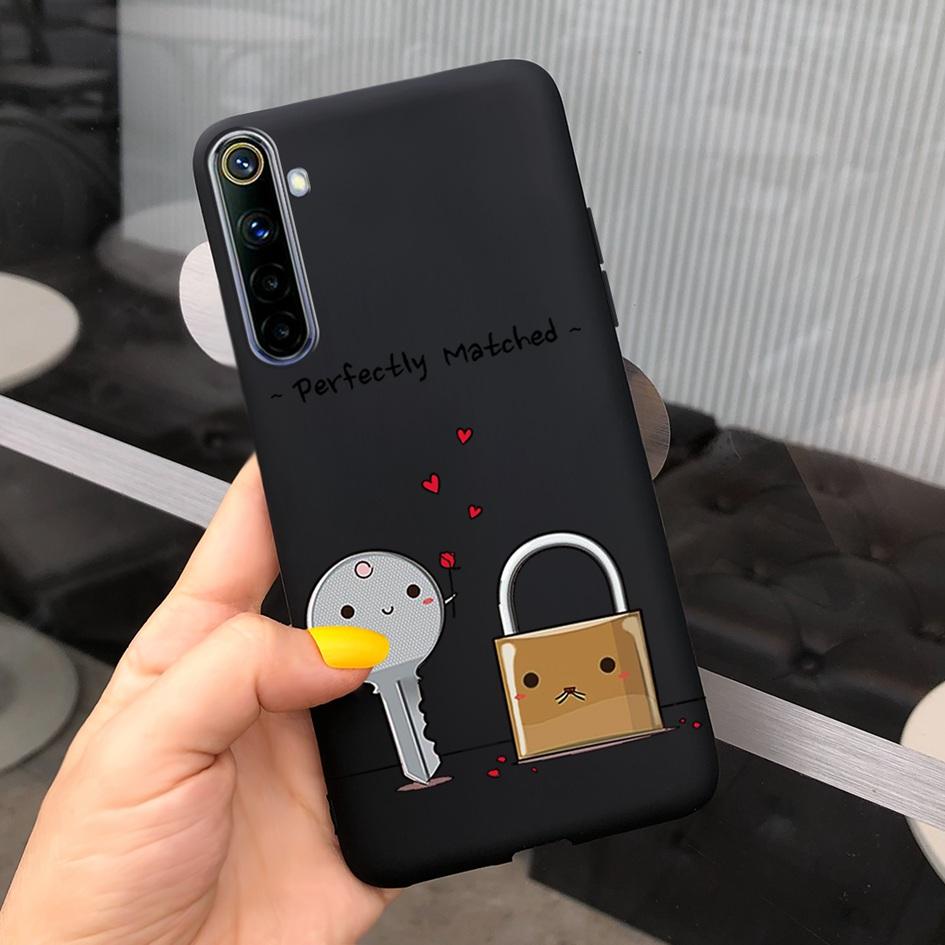 For Realme 6 6 Pro Case Cute Milk Cow Flower Patterns Soft Back Cover For OPPO Realme 6 6S 6Pro RMX2061 Coque Funda Realme6 Capa
