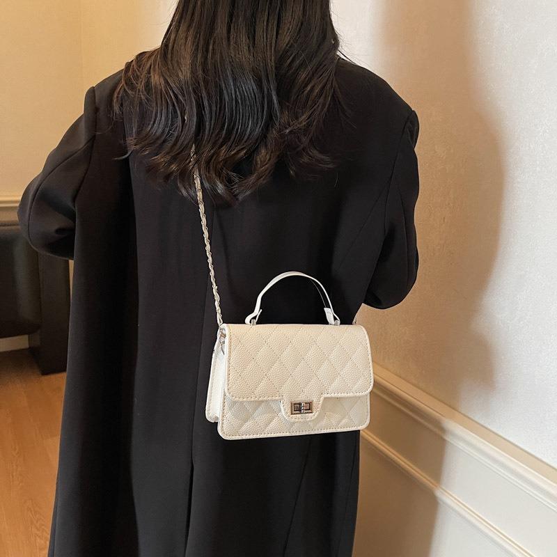 Rhombus chain small square bag women's bag new versatile shoulder messenger bag simple portable underarm bag