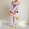 Ladies' Stockings Korean Solid Color Dopamine Sweet Sexy Fashion Simple Versatile Lace Hollow Lolita Jk Pile Calf Socks For Girl