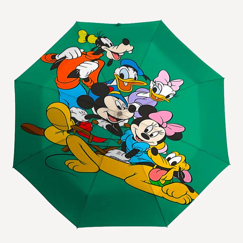 Mickey Mouse Themed Automatic Opening and Closing Umbrella, Brightly Colored 8-rib Portable Umbrella, Suitable for Men and Women, A Perfect Gift for C