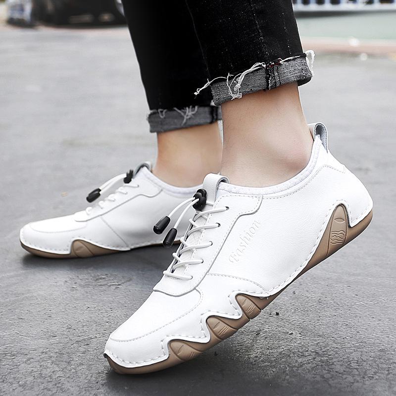 Men's Large Casual Leather Low-Top Octopus Driving Shoes for Spring & Autumn