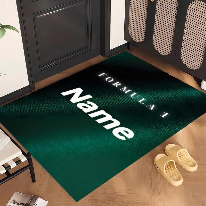 F1 (32) Personalisierter Name Büro Teppich Stilvolle Dekoration für Wohnzimmer Schlafzimmer Küche