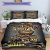 3Pcs Monster Skull Artwork Bedding Set Soft Fabric Duvet Cover Pillowcases Home Christmas Xmas Halloween Gift 1 Duvet Cover 2 Pillowcase L144