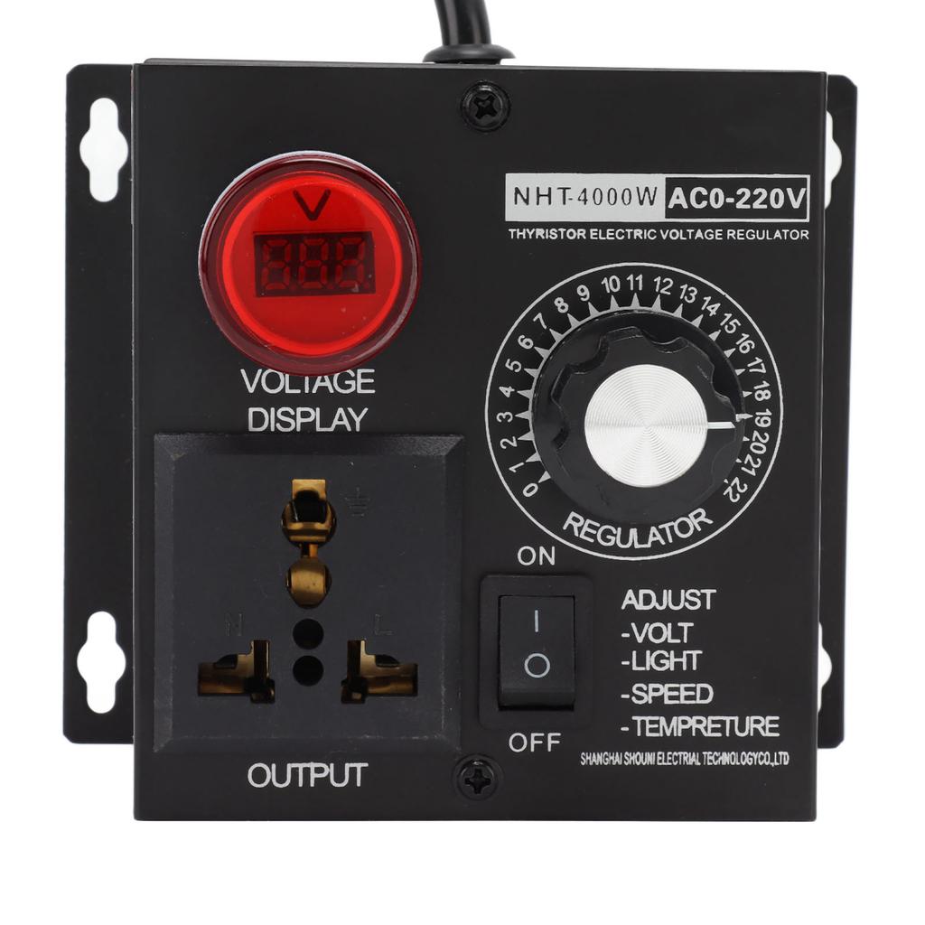 4000W SCR Elektronischer Spannungsregler Motordrehzahlregler Dimmer Thermostat Weitspannung