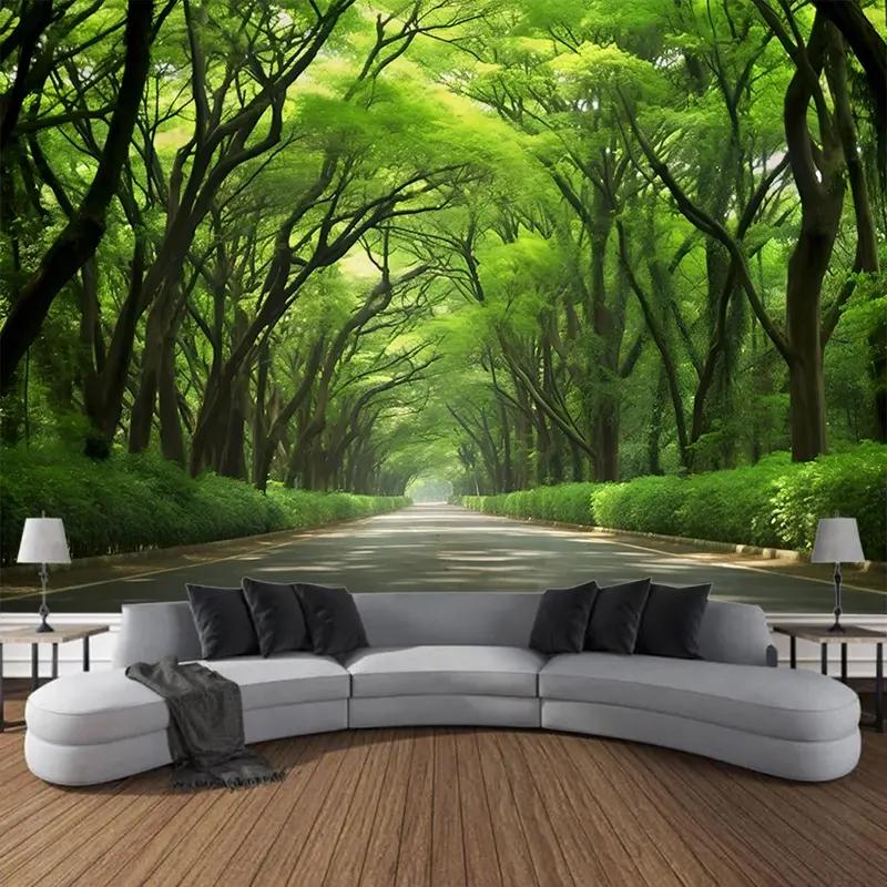 Autumn Forest Natural Landscape Tapestry Polyester Wall Hanging Aesthetic Home Decor for Living Room Bedroom