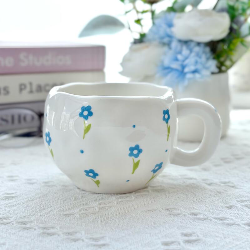 Shangqi Floral Ceramic Coffee Cup & Saucer Set