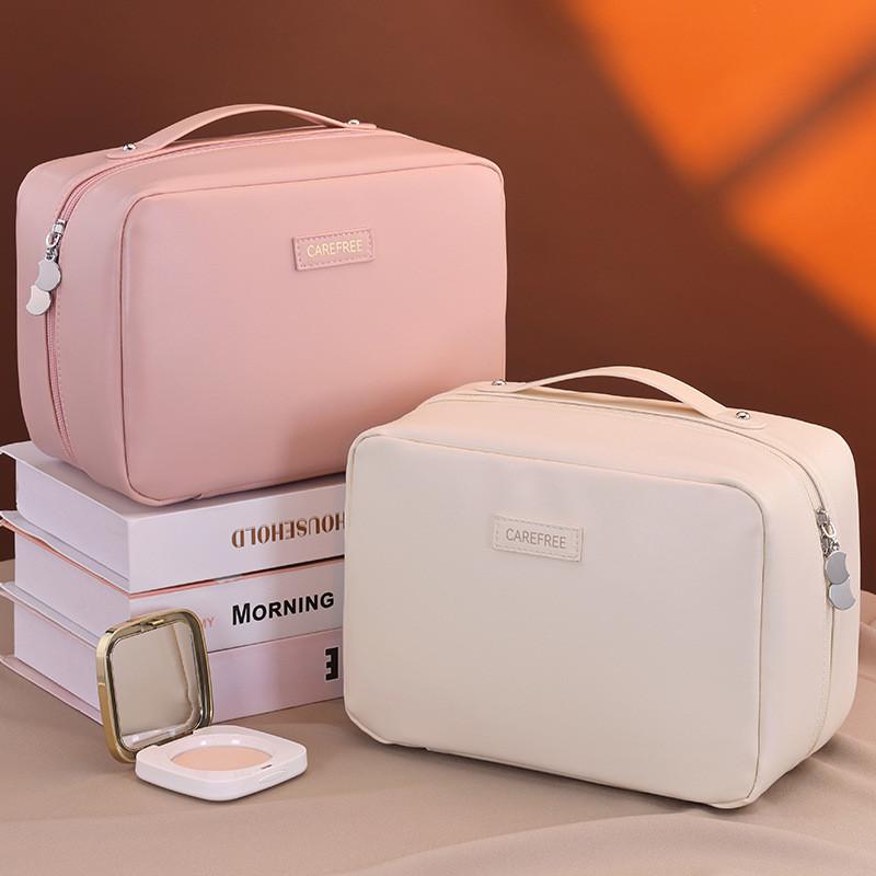 Urban Minimalist Makeup Bag With Waterproof Pu Material For Travel And Daily Use