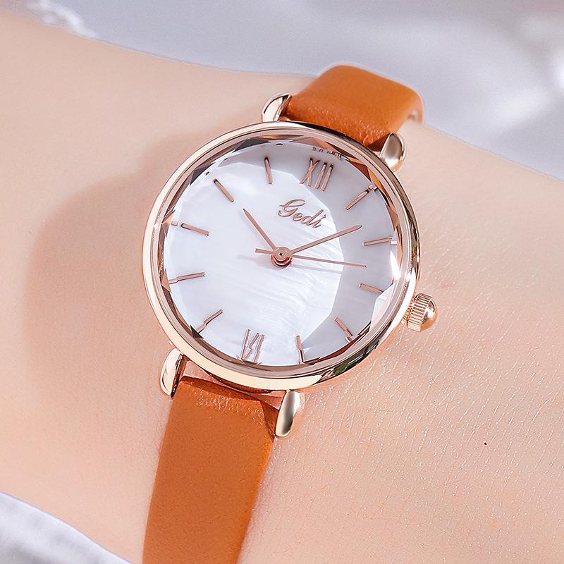 Women'S Belt Watch Simple Casual Ultra-Thin Quartz Women'S Watch Fashionable And Compact Watch With