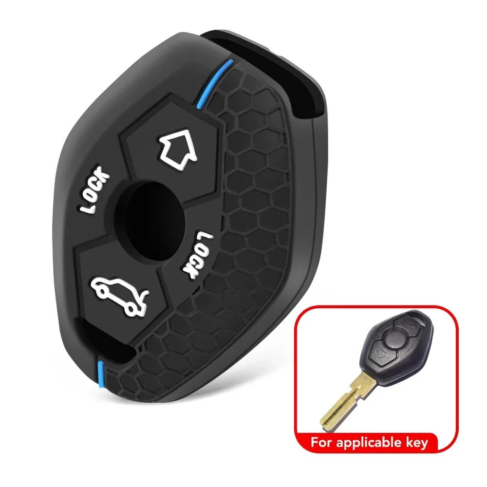 

Силиконовый чехол-брелок для BMW X5 E53 X3 F83 E46 E39 E38 E60 E63 E61 E64 Series 3 5 7 330i Z3 Z4 E85 E86 M5 325i чехол для автомобильного ключа синий