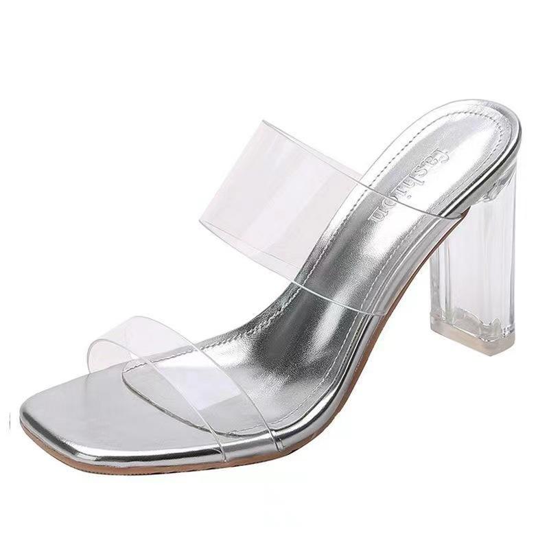 

Виноградные тапочки Studiolee на толстом каблуке, босоножки на высоком каблуке, женская летняя обувь, дизайн с квадратным носком 40