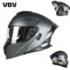 New Motorcycle Helmet Custom Peeling Helmet Four-season Universal Double Lens