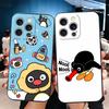 Cartoon P-Pingu Penguin Soft Phone Case for iPhone 16 16E 17 Air 15 Pro Max 14 Plus 13 Mini 11 12 7 Black Cover Back Shell