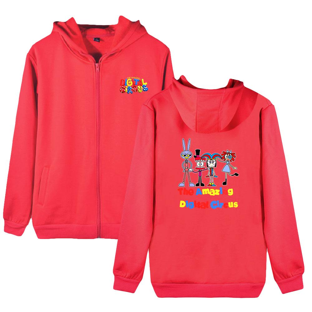 Autumn/Winter Zipper Cardigan Men Women's Casual Sweatshirt The Amazing Digital Circus Anime Printed Hoodie Fashion Hip Hop Street Apparel
