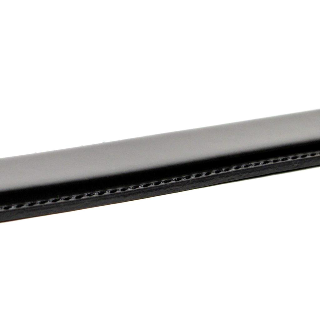 [COXSWAIN] Men's Leather Belt, Black, High-Quality Material, Stunningly Glossy Black, 33mm Width, Adjustable Length, Made in Japan CW20201-19