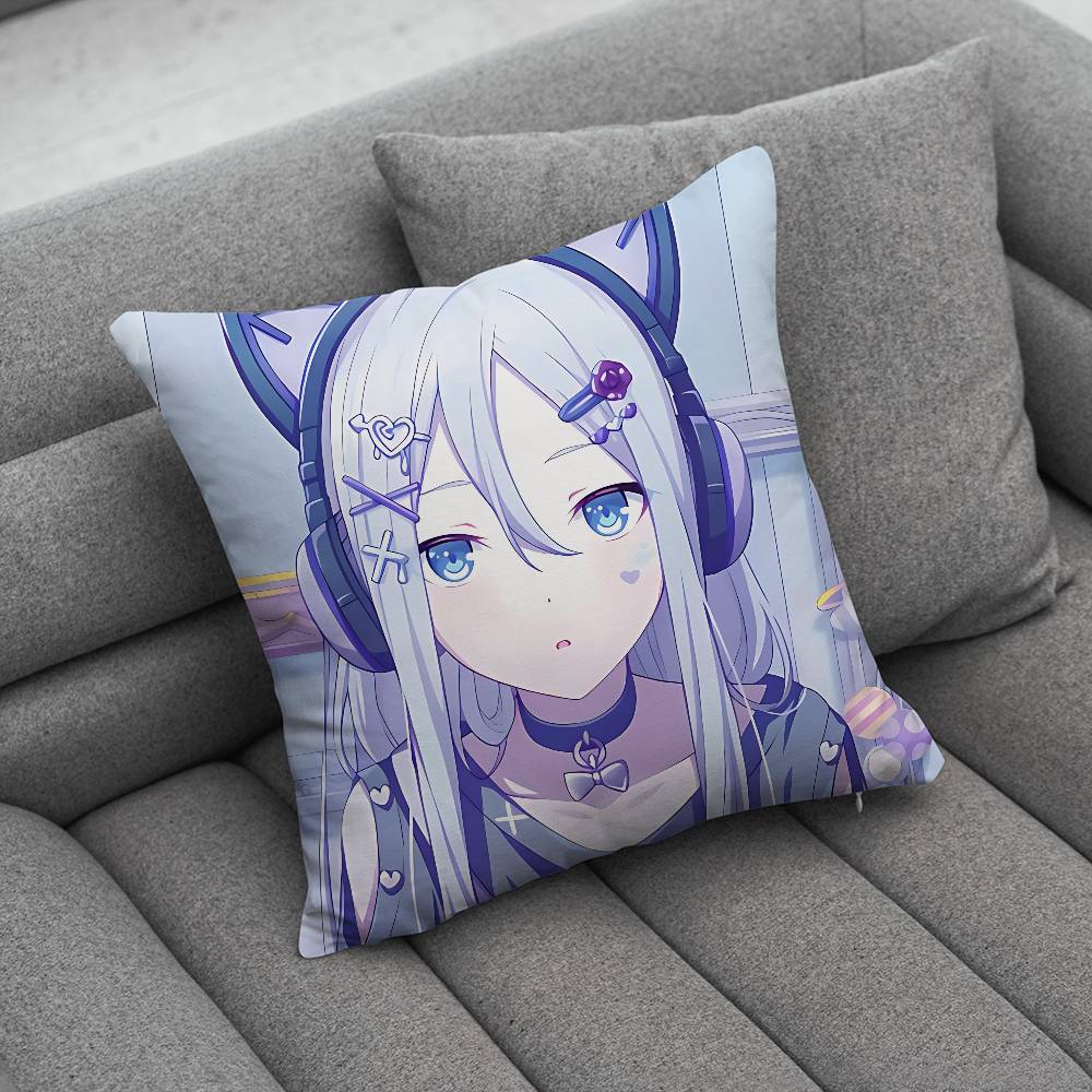 Project Sekai YYoisaki Kanade Pillow Case For Home Bedroom Car Office Decoration Living Room Sofa Cushion Cover Suitable