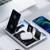 R11 Multifunctional 4 in 1 Wireless Charger Folding Portable Charging Station with Digital Display,White Light,Time Function