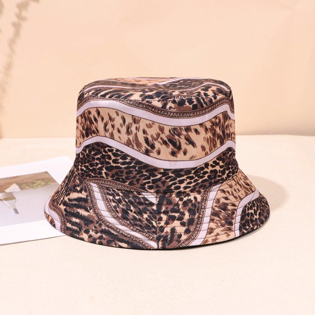 Double-Sided Bucket Hat Plaid Basin Hat Mermaid Graffiti Sun Hat