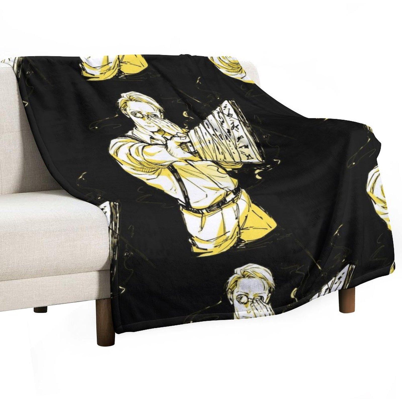 NANAMI CURSED Classic Throw Blanket Sofa Quilt Plaid Bed Summer Blankets 30x40in