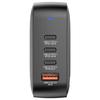 Verbatim Mini GaN Charger Adaptateur de voyage 165 W 1x USB-A, 3x USB-C® Power Delivery, USB PD 3.1, QC 3.0 noir charge