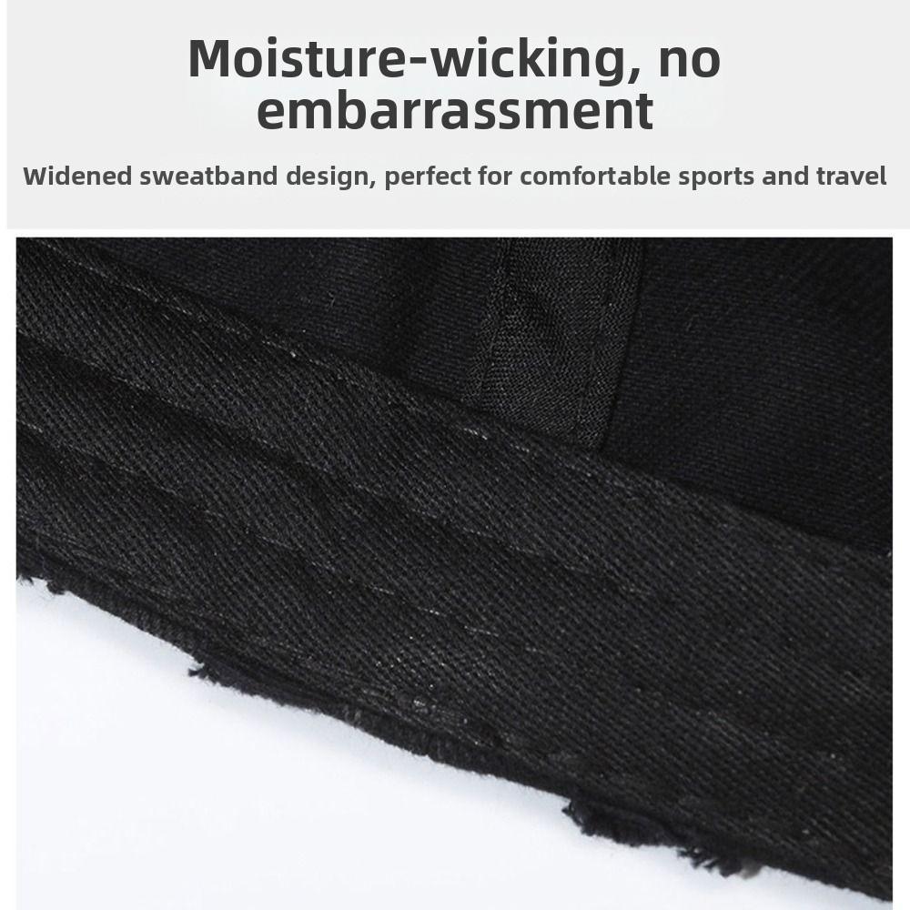 Washed Cotton Broken Hole Baseball Cap Sun Protection Duckbill Cap For Man Women Fashion