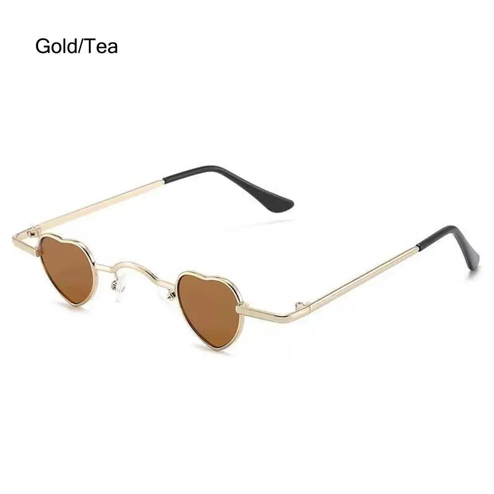 

Mini Heart Shaped Sunglasses Women Men UV400 Metal Frame Hip Hop Punk Sun Glasses Fashion Ins Popular Shades Eyewear as show