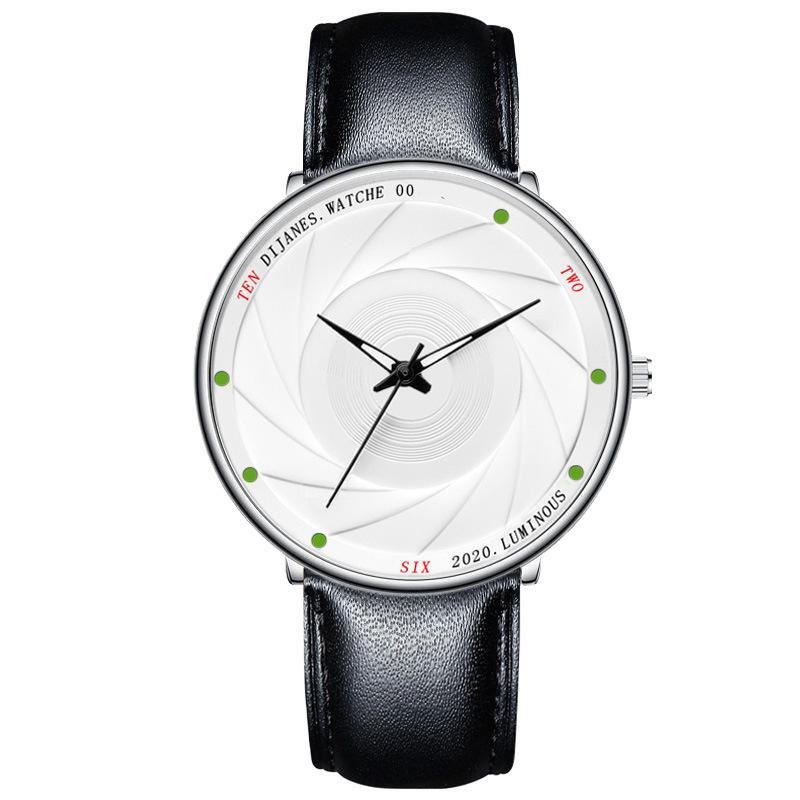 Dijanes Men'S Watch Trend Student Stainless Steel Mesh Strap Quartz Movement Watch