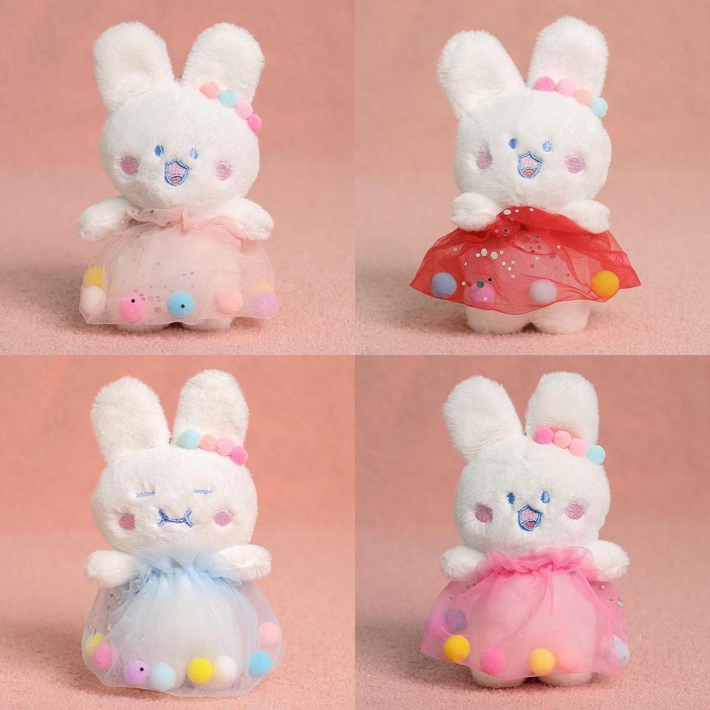 Plush Cat Keychain With Yarn Skirt Decoration For Gift And Decoration