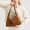 New Winter Women's Natural Suede Leather Bags Female Soft Cowhide Durable Crossbody Shoulder Bag Ladies Fashi Commute Handbags