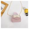 Childrens Cartoon Pattern Pu Shoulder Bag With Artificial Pearl Bow And Flower Decoration For Daily Casual Wear