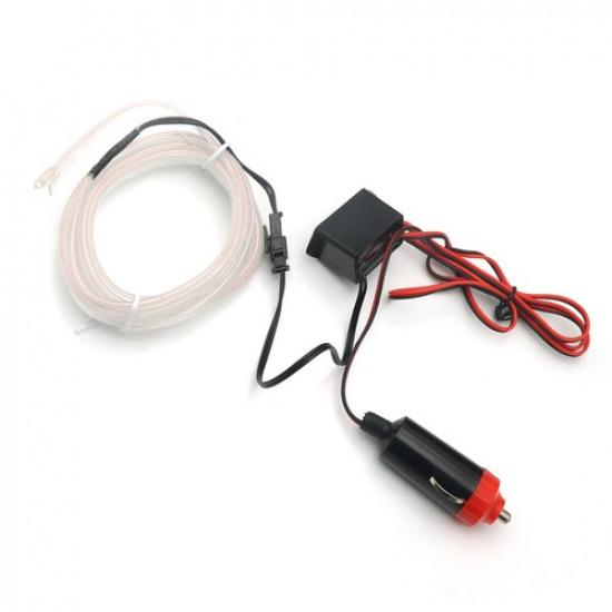 Transparent Green LED Car Decor Atmosphere Wire Strip Light Lamp Accessories