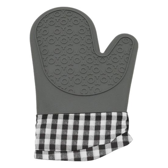 1Pc Silicone Glove Non-Slip Thickened Oven Mitt Heat-Resistant Protective Cooking Glove for Home Kitchen