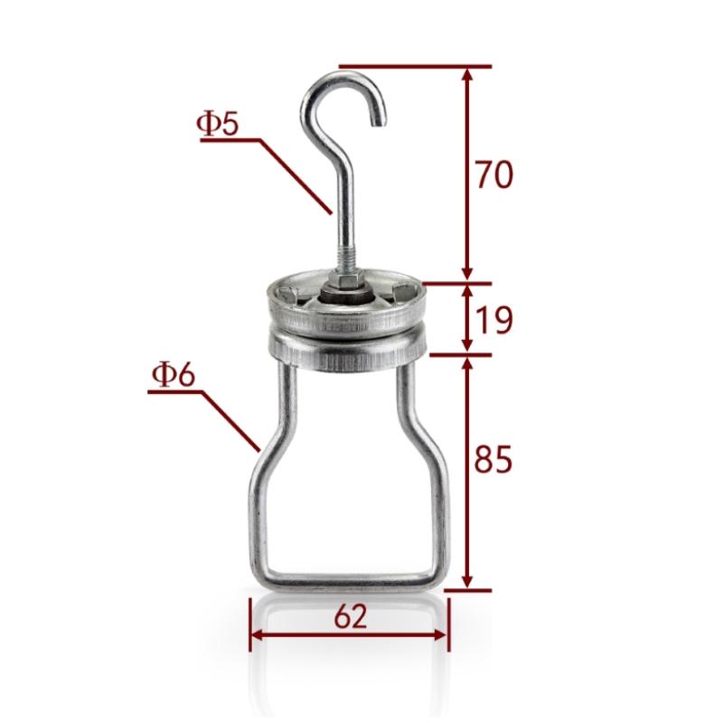 Powder Coating Steel Spinner Hook Rotating Swivel Heavy Duty for Painting Work Suspension Tools