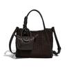 2025 New Matte Handwoven Handbag Fashion Basket Shoulder Crossbody Bag Shopping Tote Mother Bag