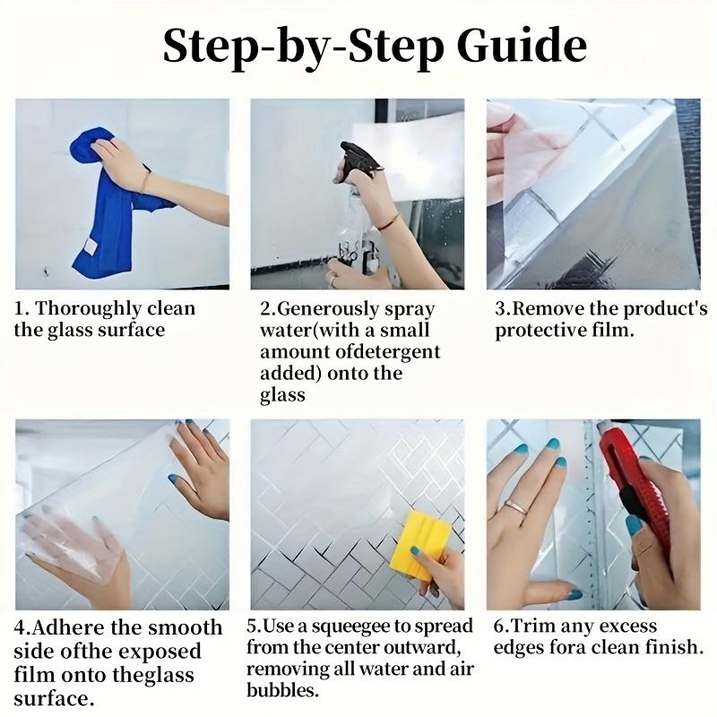 1 Rull Slitesterkt Plastmateriale Personvern Solbeskyttelse Vindusfilm Enveisvisning Anti-Varmeisolasjonsklistremerke for Kontor Statisk Feste Montering