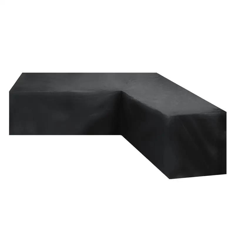 

1pc L Shaped Patio Sectional Sofa turn Angle Cover - Outdoor Furniture Cover, High Quality 210D Heavy Duty Garden Sofa Cover 215X215X87x80cm чорний