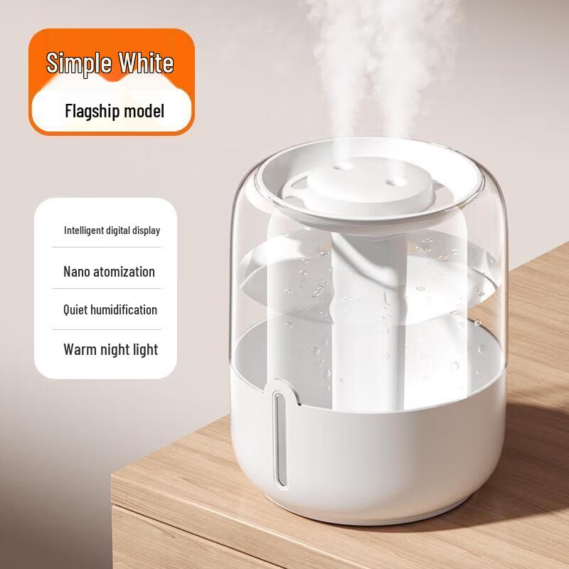 mling 6.8L Dual Mist USB Silent Desktop Humidifier