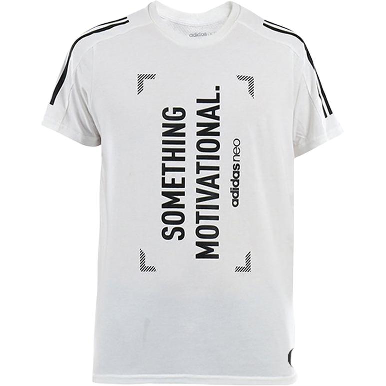 Adidas Neo T Shirts Men s White Crew Neck Moderate Straight Fit DM2153- XL