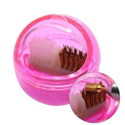 Nagelfräser Reinigungsbürste Kupferdraht Staub entfernen Reinigungsbehälter Weich Hart Fräser Schleifkopf Bürstenreiniger Nail Art Werkzeuge