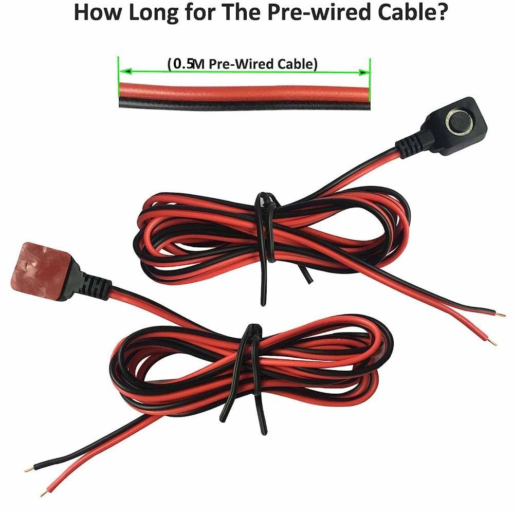 0.5M Pre-Wired Cable Momentary Push Button Switch Car Alarm Button DIY Flashlight