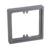 2Pcs Black Plastic Light Switches Cover Plates Self Adhesive Square Shape Wall Switches Stickers for Home Decoration